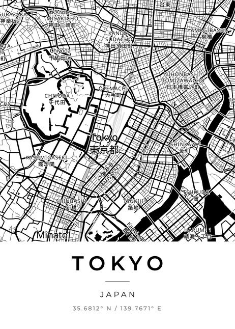 東京の地図、雰囲気「大胆でグラフィック」